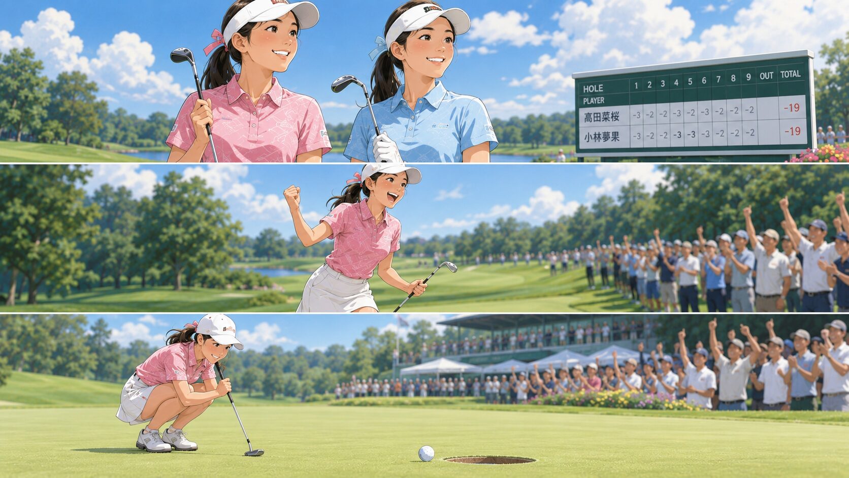 高田菜桜と小林夢果が首位タイで好スタートを切ったのイメージ画像